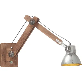 Nástěnné svítidlo vidaXL Nástěnná lampa industriální styl kulatá E27 [320577] Barva: Stříbrná