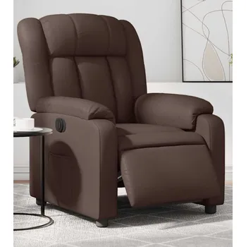 Křeslo Elektrické polohovací křeslo umělá kůže 3205252 hnědé