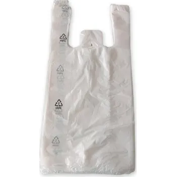 Mikrotenová taška trhací BÍLÁ - 4 kg - 25 x 45 cm - blok 100 ks