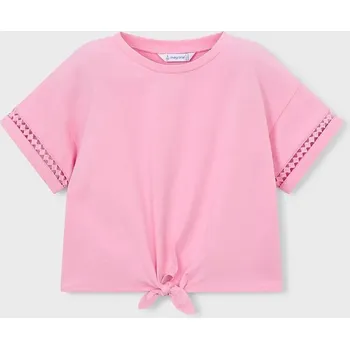 Chlapecké tričko Dětské bavlněné tričko Mayoral 3012.6H.Mini.PPY2 růžová 30X, vel. 140