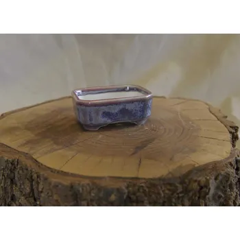 Květináč Yixing keramická miska 7,5x6x3cm Barva: Hnědomodrá
