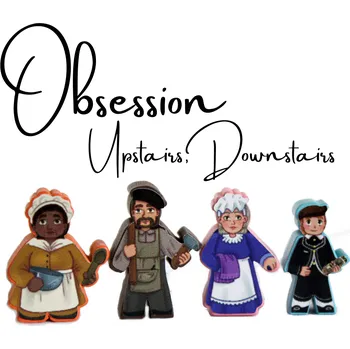 Příslušenství k deskovým hrám MeepleStickers Samolepky pro Obsession Upstairs, Downstairs
