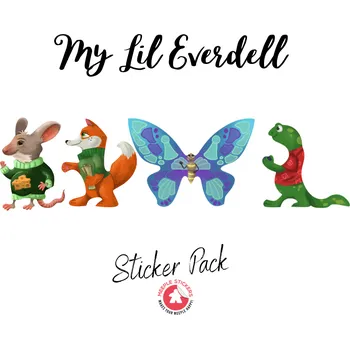 Příslušenství k deskovým hrám MeepleStickers Samolepky pro My Lil’ Everdell