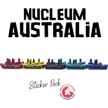 Příslušenství k deskovým hrám MeepleStickers Samolepky pro Nucleum Australia