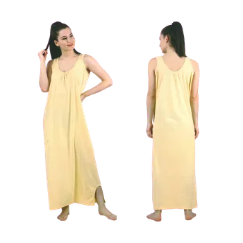 Dámská noční košile Noční košile na ramínka vz. 2 - sv. žlutá Velikost: M