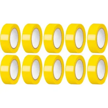 Výstražná páska Strend Pro 2173184 Páska Strend Pro, 19 mm, 10 m, max. 80°C, 40,0 kV/mm, žlutá, izolační, lepicí, PVC, balení 10 ks