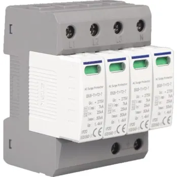 svodič přepětí Přepěťová ochrana T1+T2 4P (3P+N)