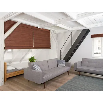 Roleta Vingo Rozbalená zatemňovací bambusová roleta hnědá se skrytým mechanismem Šířka rolety: 100 cm, Rozvin rolety: 250 cm