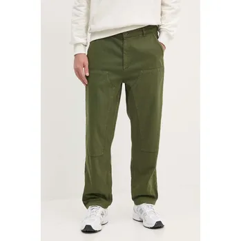 Dámské oblečení Kalhoty s příměsí lnu United Colors of Benetton 4V3EUF04A zelená 77X, vel. 50