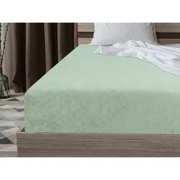 Bytový textil Froté prostěradlo EXCLUSIVE světle mentolové 90 x 200 cm