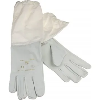 Včelařské rukavice jehněčina - Edice Golden Bee│ Kožené rukavice mají zakončení gumičkou, Velikost 9