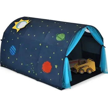 Stan Dětský stan s oknem a taškou TY328040BL, modrý - A COSTWAY