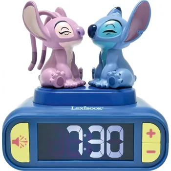 Hodiny Lilo a Stitch Budík Disney Stitch a Angel