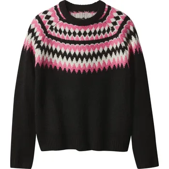 Dámský svetr esmara® Dámský pletený svetr s podílem vlny (černá, L (44/46))