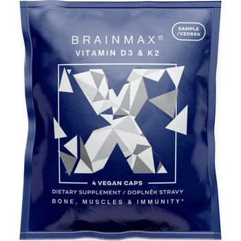 BrainMax Vitamin D3 & K2, D3 5000 IU / K2 jako MK7 150 mcg, 4 kapsle, VZOREK Doplněk stravy