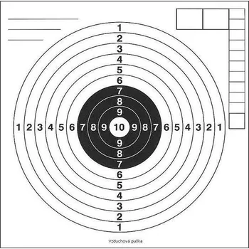 Vzduchovka Terč papírový vzduchovkový JGS 14x14cm 10ks