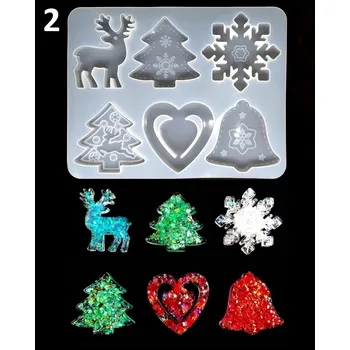 Silikonové formy – sady vánočních ozdob Druh: 2
