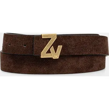 Opasek Semišový pásek ZADIG&VOLTAIRE LWBT01352 hnědá 88X, vel. 80