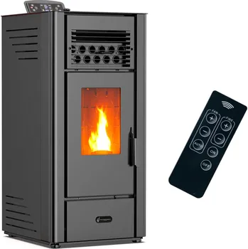 Krbová kamna Sannover Peletová kamna Anita 11,6 kW černá