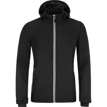 Zdravotnický plášť Softshellová bunda dámská Tara - černá, šedé zipy