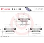 Sada brzdových destiček BREMBO PRIME, BRE P24 188