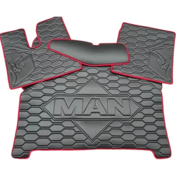 Ochranný autopotah Podlaha MAN TGX 2021+- černá, červené lemy
