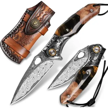 kapesní nůž Ručně vyráběný damaškový kapesní nůž ALVELY DG000006 (VG10, 67 vrstev)