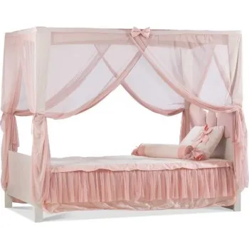 Postel CPL Chere postel s nebesy 100 x 200 cm růžová/bříza