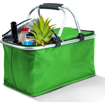 Termo skládací nákupní koš – 49 x 28 x 25 cm – 21 l – zelený