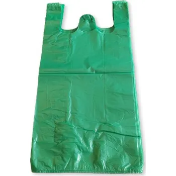 Mikrotenová taška trhací ZELENÁ - 15 kg - 36 x 70 cm - blok 100 ks