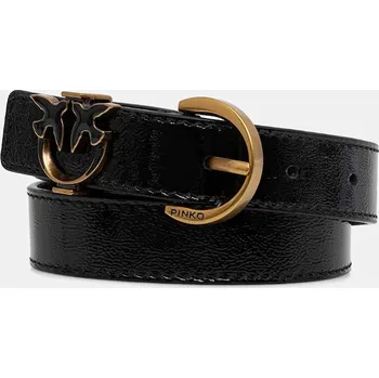 Módní doplněk Kožený pásek Pinko 102820.A2X6 černá 99X, vel. XS
