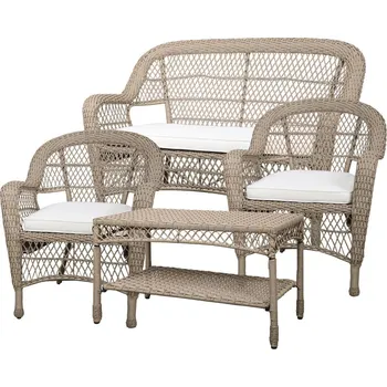 Zahradní sestava Zahradní nábytek s výpletem pohovka židle stůl La Riche - 127*71*86 cm