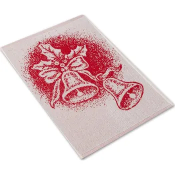 Utěrka Malý kuchyňský ručník 35x50 ZARA 450g Vánoční zvonky červenobílé