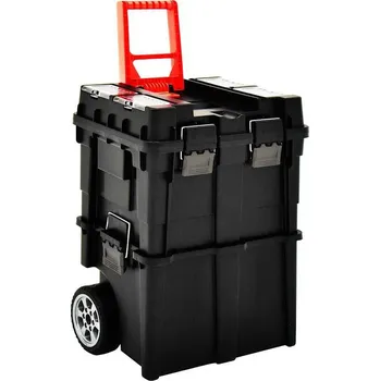 vidaXL Vozík s organizéry na nářadí a rukojetí 45 x 36 x 90 cm [146271]