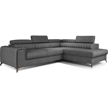 Nábytek Rohová sedačka CURRAN 43, pravá, tmavě šedá látka +možnost VÝNOSU + vyzvednutí ZDARMA