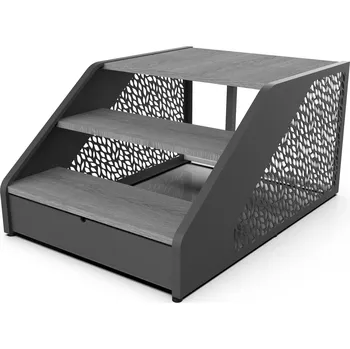 Bazénové schůdky Schůdky Poolex Wood - šedá bvz-173114