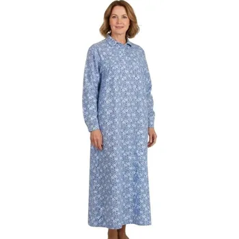 Dámská noční košile Luiz Flanelová noční košile dámská Ivana modrá Barva: Modrá, Velikost: 54