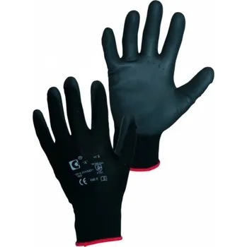 Pracovní rukavice Rukavice FF BUNTING LIGHT máčené bezešvé vel.9 ČERNÉ