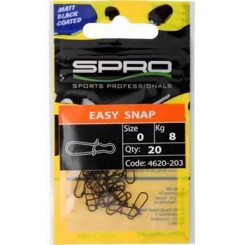 SPRO Karabinky Matte Black Easy Snap VELIKOST: 2, NOSNOST [ kg ]: 11kg