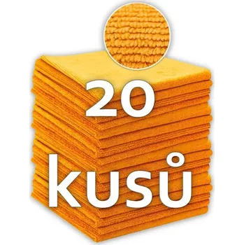 Auto-moto Liquid Elements Value Microfibre Cloth BIG PACK oranžová - 4 balení = 20 ks mikrovláknových utěrek 40 x 40 cm
