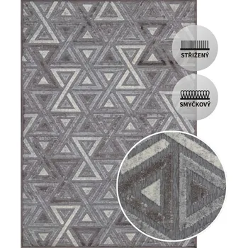 Koberec Kusový koberec RAGUSA 2503 58 Black/silver Rozměr: 68x110 cm