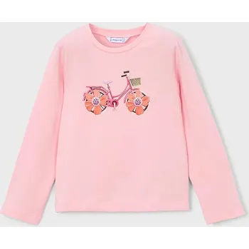 Dívčí tričko Dětské tričko s dlouhým rukávem Mayoral 3019.6G.Mini.PPY2 růžová 30X, vel. 110