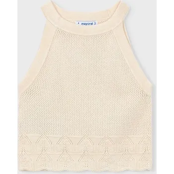 Dívčí svetr Dětský top Mayoral 3027.6G.Mini.PPY2 béžová 01X, vel. 110