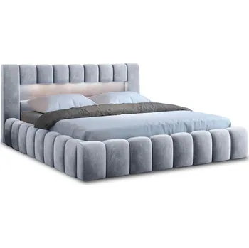 Postel Postel HUA 07 s LED osvětlením 180 x 200 cm, světle šedá + vyzvednutí ZDARMA