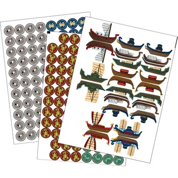 Příslušenství k deskovým hrám MeepleStickers Samolepky pro River of Gold