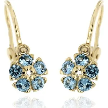 Šperk Zlatnictví U Kostela Dětské náušnice modré kytičky 440M 716459177