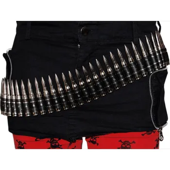 Opasek opasek nábojový pás, stříbrné kulky