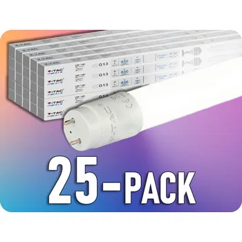 Osvětlení LED trubice T8 18W, 1850lm, G13, Nano plast, 120cm/25-PACK! Studená bílá