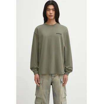 Pánská móda Bavlněné tričko s dlouhým rukávem Napapijri S-Coldirai NP0A88YCG0A1 zelená 87X, vel. XL