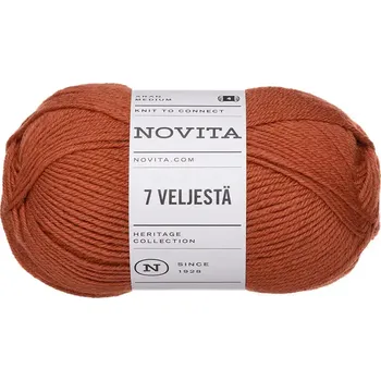 Příze Novita 7 Brothers 644 Rezavá (Ponožková příze 7 Veljestä rowan)